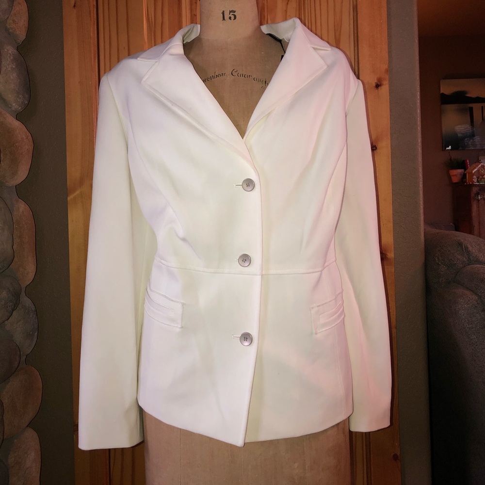 Tahari Laurie Jacket Women’s Joey White US24 NWT